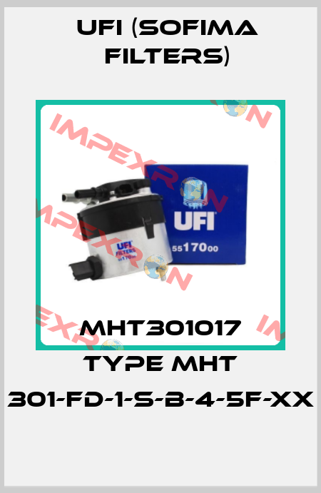 MHT301017 Type MHT 301-FD-1-S-B-4-5F-XX Ufi (SOFIMA FILTERS)