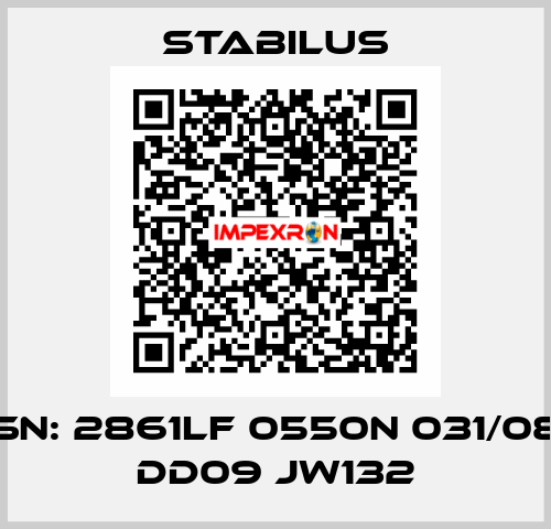 SN: 2861LF 0550N 031/08 DD09 JW132 Stabilus