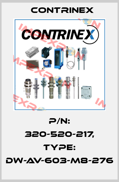 p/n: 320-520-217, Type: DW-AV-603-M8-276 Contrinex