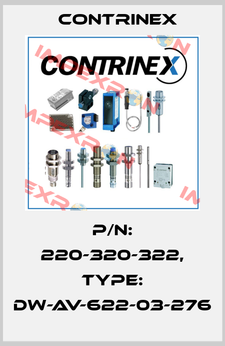 p/n: 220-320-322, Type: DW-AV-622-03-276 Contrinex