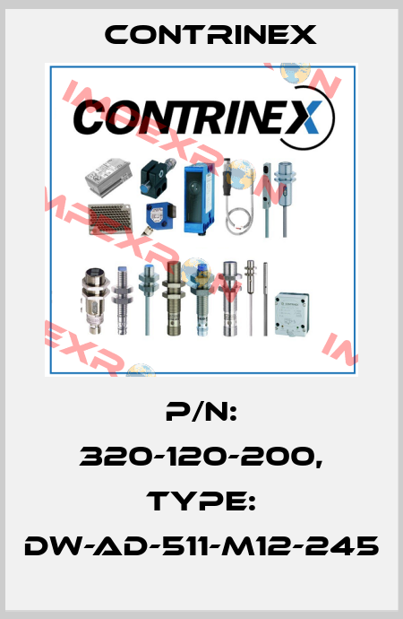 p/n: 320-120-200, Type: DW-AD-511-M12-245 Contrinex