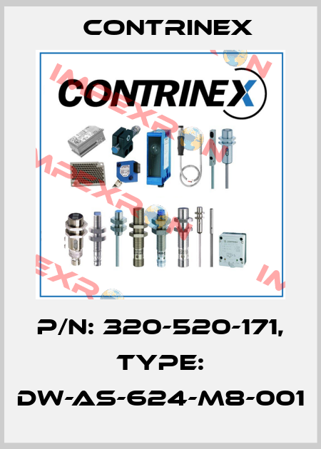 p/n: 320-520-171, Type: DW-AS-624-M8-001 Contrinex