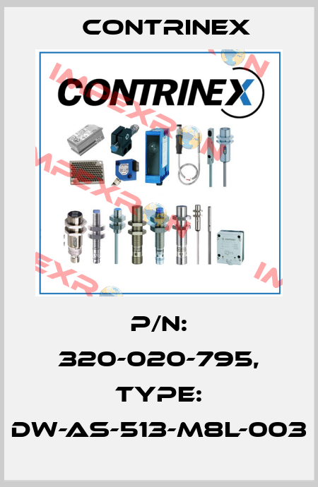 p/n: 320-020-795, Type: DW-AS-513-M8L-003 Contrinex