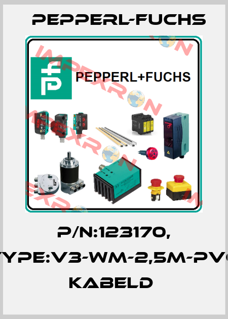 P/N:123170, Type:V3-WM-2,5M-PVC          Kabeld  Pepperl-Fuchs