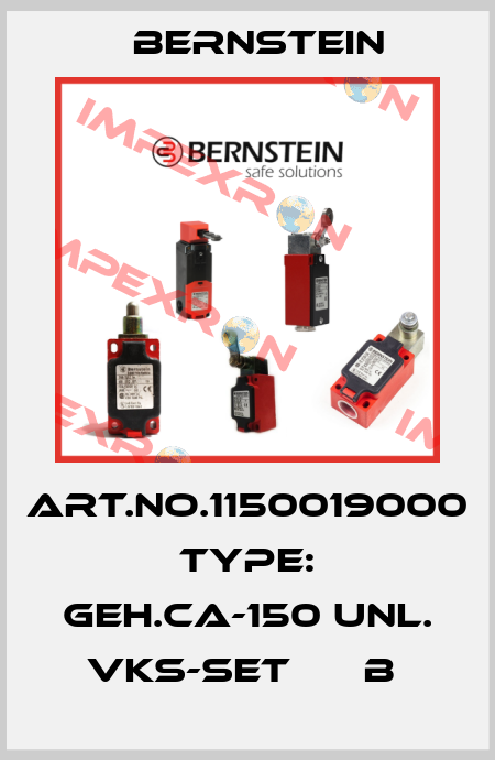 Art.No.1150019000 Type: GEH.CA-150 UNL. VKS-SET      B  Bernstein