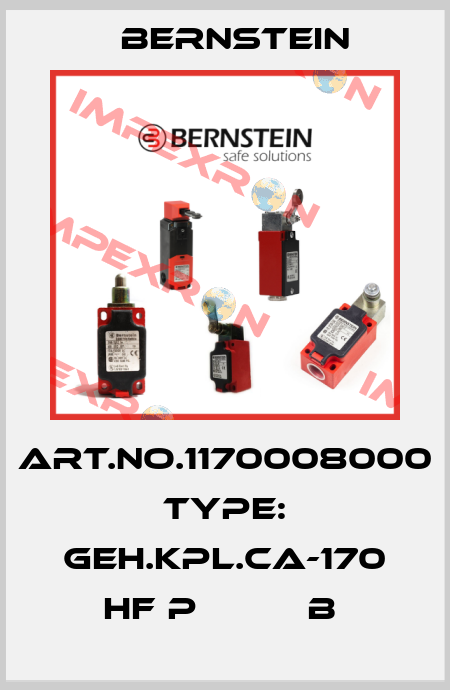 Art.No.1170008000 Type: GEH.KPL.CA-170 HF P          B  Bernstein