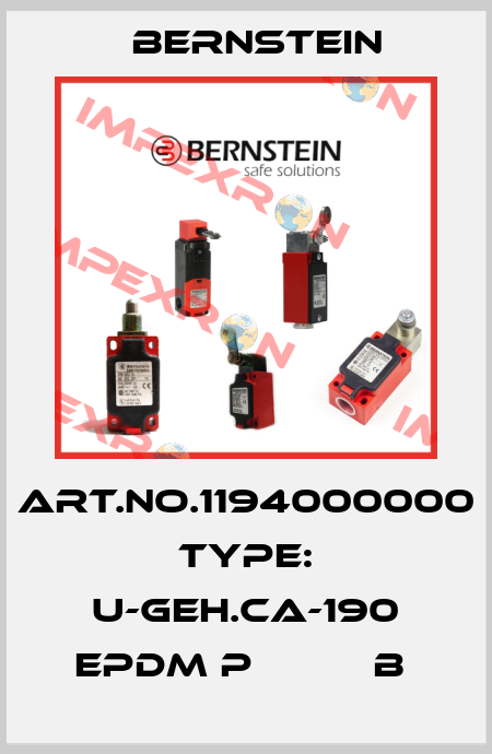 Art.No.1194000000 Type: U-GEH.CA-190 EPDM P          B  Bernstein