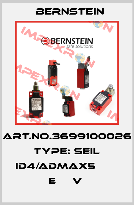 Art.No.3699100026 Type: SEIL ID4/ADMAX5        E     V  Bernstein