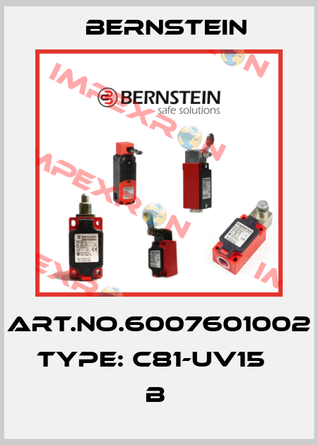 Art.No.6007601002 Type: C81-UV15                     B  Bernstein