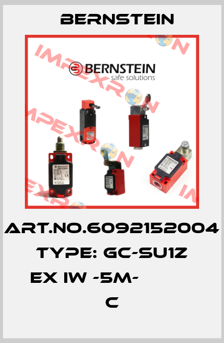 Art.No.6092152004 Type: GC-SU1Z EX IW -5M-           C Bernstein