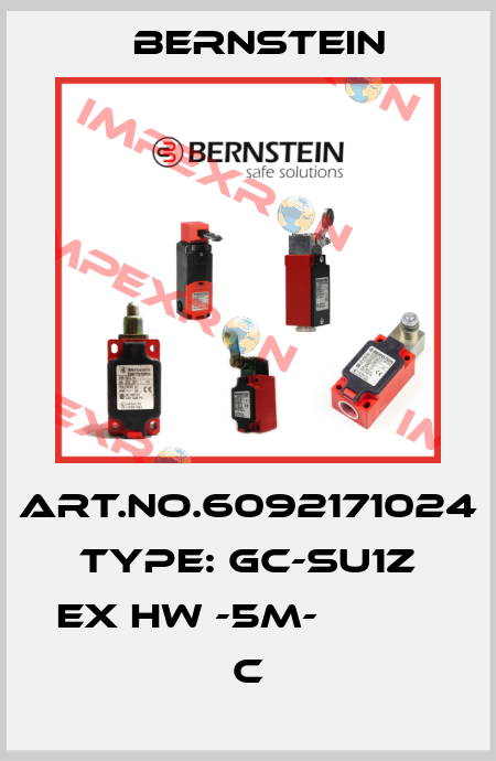 Art.No.6092171024 Type: GC-SU1Z EX HW -5M-           C Bernstein