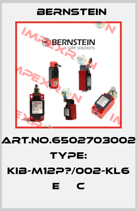 Art.No.6502703002 Type: KIB-M12P?/002-KL6      E     C Bernstein