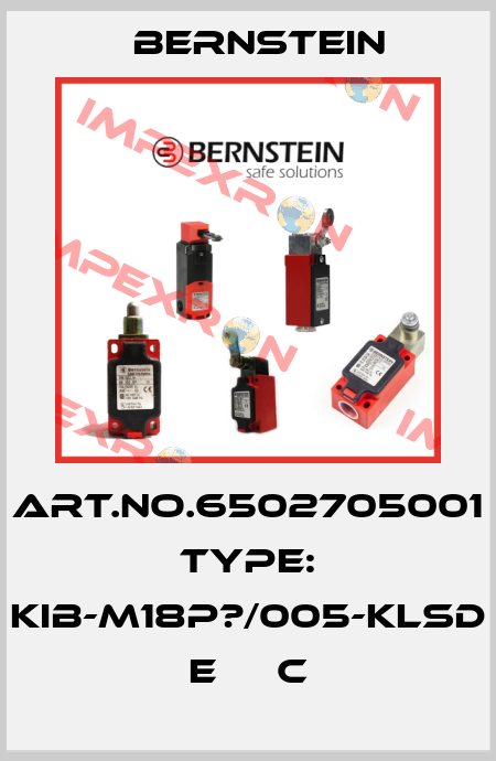 Art.No.6502705001 Type: KIB-M18P?/005-KLSD     E     C Bernstein