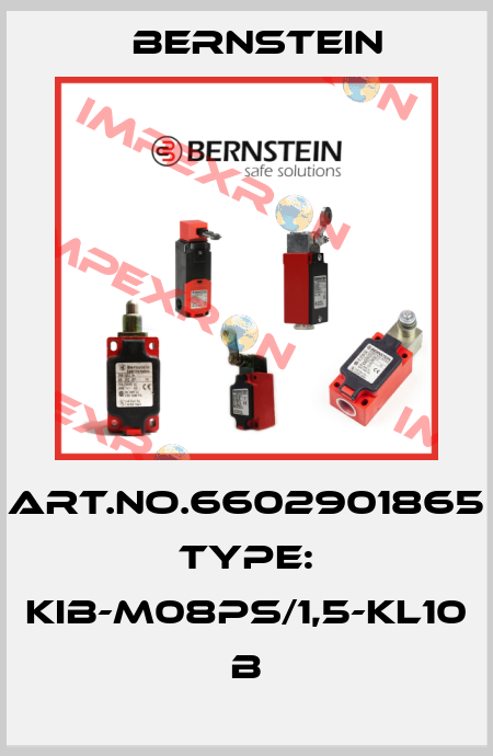 Art.No.6602901865 Type: KIB-M08PS/1,5-KL10           B Bernstein