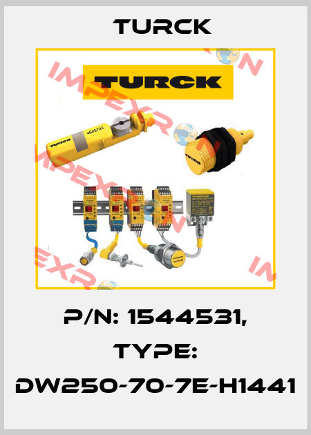 p/n: 1544531, Type: DW250-70-7E-H1441 Turck
