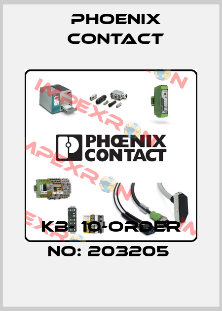 KB- 10-ORDER NO: 203205  Phoenix Contact