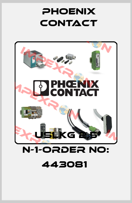 USLKG 2,5 N-1-ORDER NO: 443081  Phoenix Contact