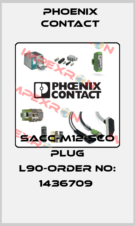 SACC-M12-SCO PLUG L90-ORDER NO: 1436709  Phoenix Contact