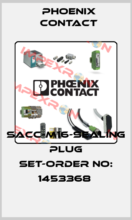 SACC-M16-SEALING PLUG SET-ORDER NO: 1453368  Phoenix Contact