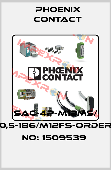 SAC-4P-M12MS/ 0,5-186/M12FS-ORDER NO: 1509539  Phoenix Contact