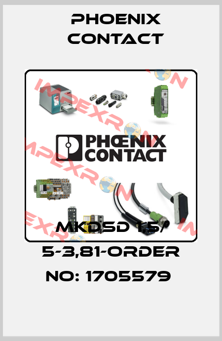 MKDSD 1,5/ 5-3,81-ORDER NO: 1705579  Phoenix Contact