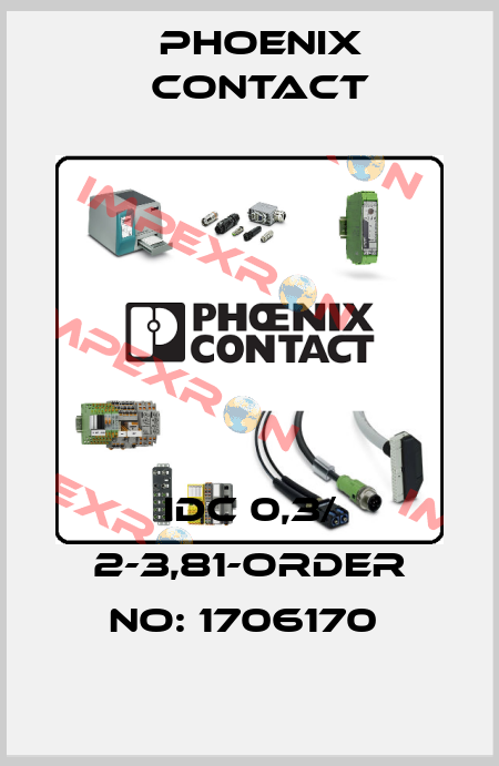 IDC 0,3/ 2-3,81-ORDER NO: 1706170  Phoenix Contact
