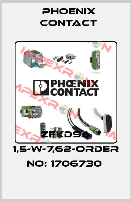 ZFKDSA 1,5-W-7,62-ORDER NO: 1706730  Phoenix Contact
