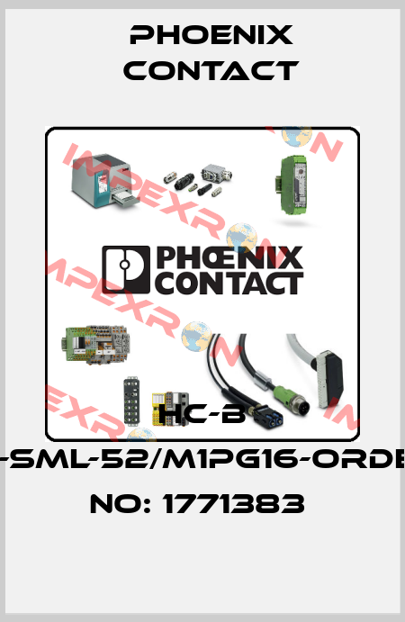 HC-B 10-SML-52/M1PG16-ORDER NO: 1771383  Phoenix Contact