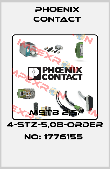 MSTB 2,5/ 4-STZ-5,08-ORDER NO: 1776155  Phoenix Contact