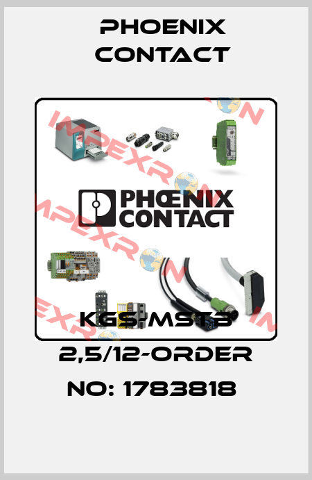 KGS-MSTB 2,5/12-ORDER NO: 1783818  Phoenix Contact