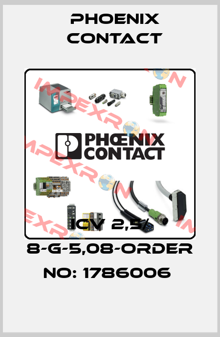 ICV 2,5/ 8-G-5,08-ORDER NO: 1786006  Phoenix Contact