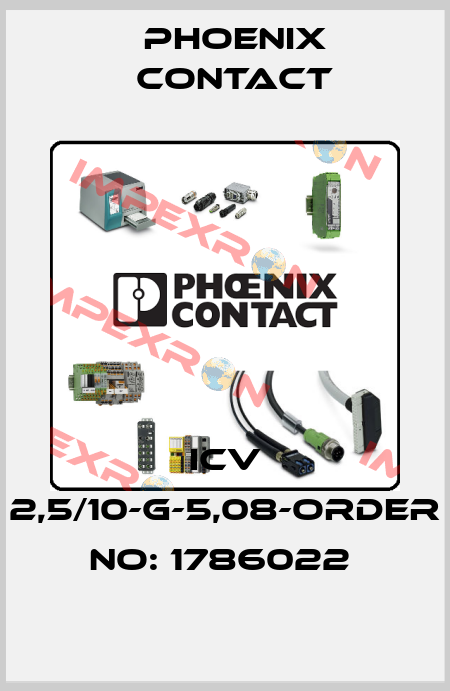 ICV 2,5/10-G-5,08-ORDER NO: 1786022  Phoenix Contact