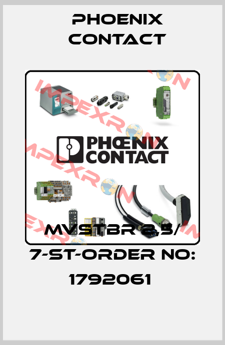 MVSTBR 2,5/ 7-ST-ORDER NO: 1792061  Phoenix Contact