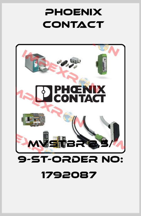 MVSTBR 2,5/ 9-ST-ORDER NO: 1792087  Phoenix Contact