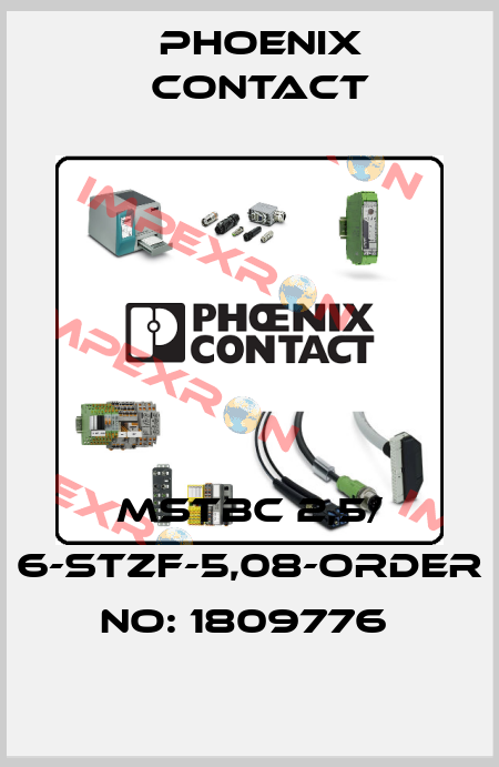 MSTBC 2,5/ 6-STZF-5,08-ORDER NO: 1809776  Phoenix Contact