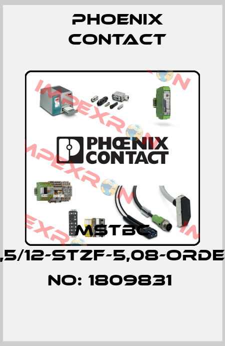 MSTBC 2,5/12-STZF-5,08-ORDER NO: 1809831  Phoenix Contact