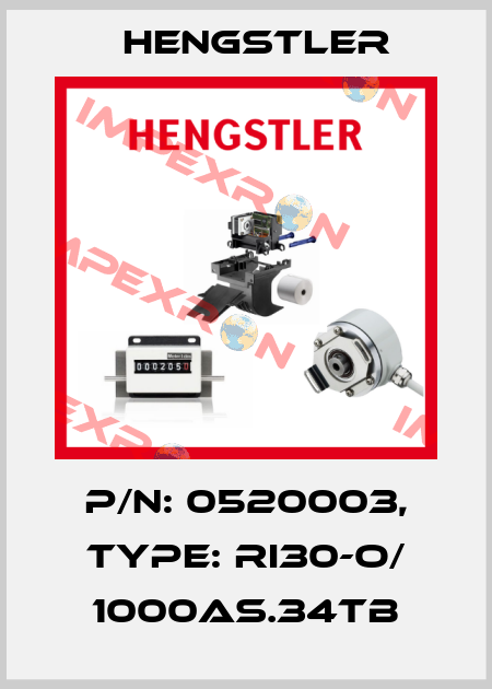 p/n: 0520003, Type: RI30-O/ 1000AS.34TB Hengstler
