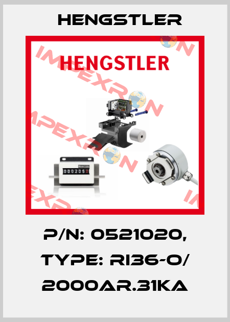 p/n: 0521020, Type: RI36-O/ 2000AR.31KA Hengstler