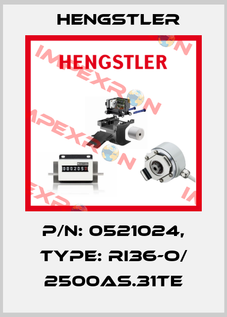 p/n: 0521024, Type: RI36-O/ 2500AS.31TE Hengstler