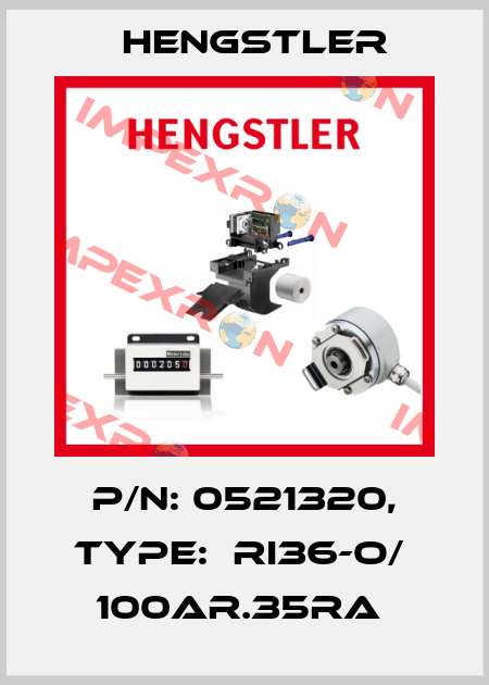 P/N: 0521320, Type:  RI36-O/  100AR.35RA  Hengstler