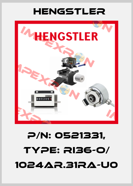 p/n: 0521331, Type: RI36-O/ 1024AR.31RA-U0 Hengstler