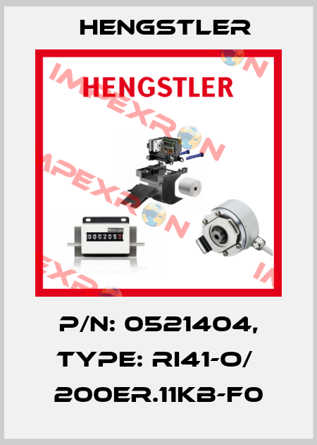 p/n: 0521404, Type: RI41-O/  200ER.11KB-F0 Hengstler