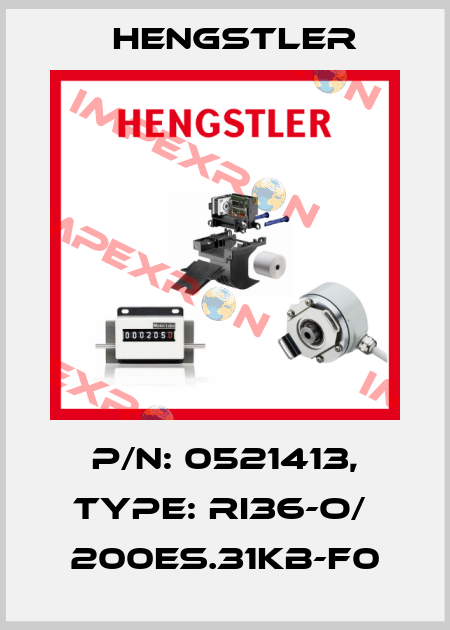 p/n: 0521413, Type: RI36-O/  200ES.31KB-F0 Hengstler