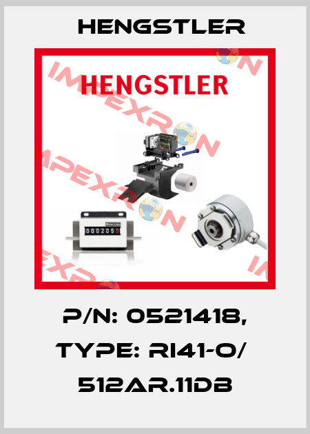 p/n: 0521418, Type: RI41-O/  512AR.11DB Hengstler