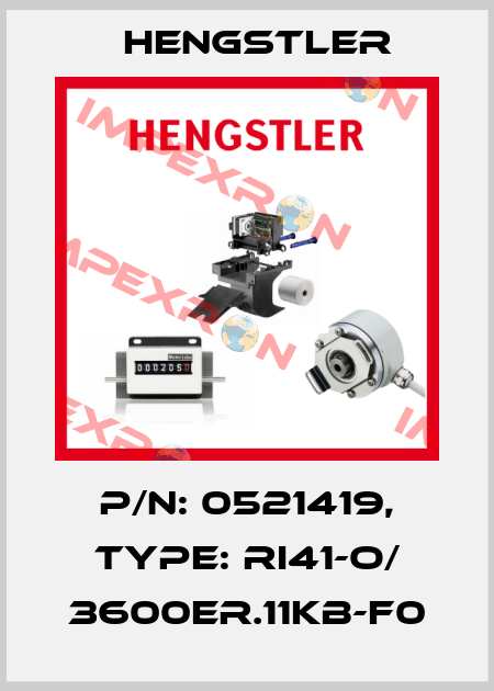 p/n: 0521419, Type: RI41-O/ 3600ER.11KB-F0 Hengstler
