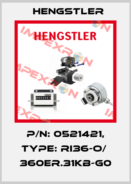 p/n: 0521421, Type: RI36-O/  360ER.31KB-G0 Hengstler