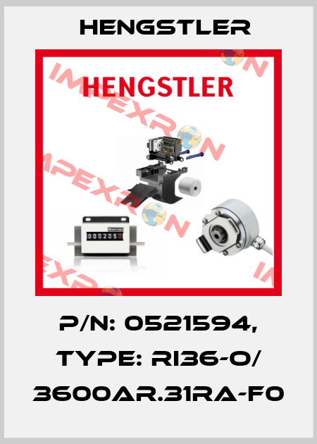 p/n: 0521594, Type: RI36-O/ 3600AR.31RA-F0 Hengstler