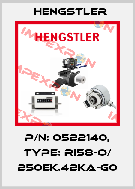 p/n: 0522140, Type: RI58-O/ 250EK.42KA-G0 Hengstler