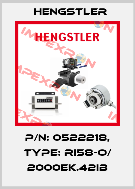 p/n: 0522218, Type: RI58-O/ 2000EK.42IB Hengstler