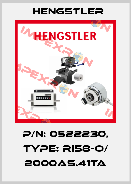 p/n: 0522230, Type: RI58-O/ 2000AS.41TA Hengstler